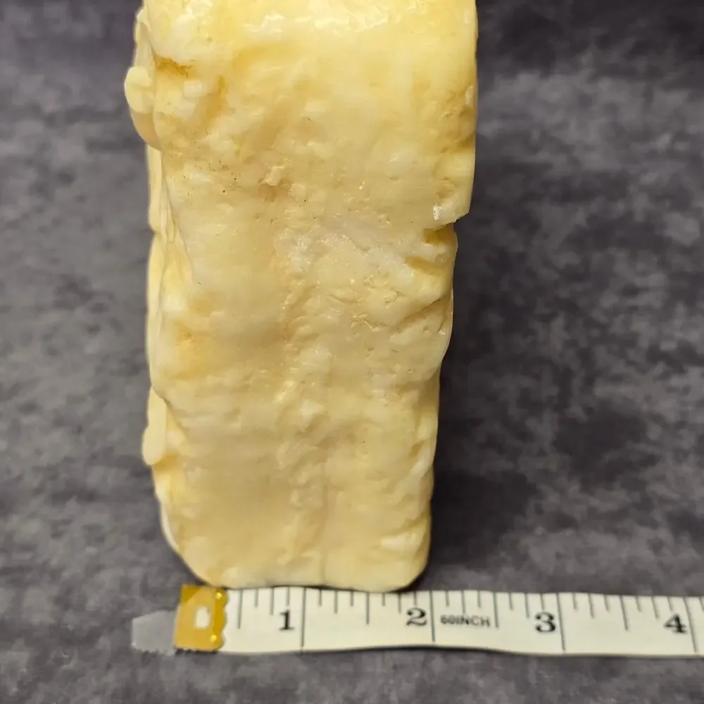 Large Angelic Angel Carved Wax Candle - Decorative Home Decor